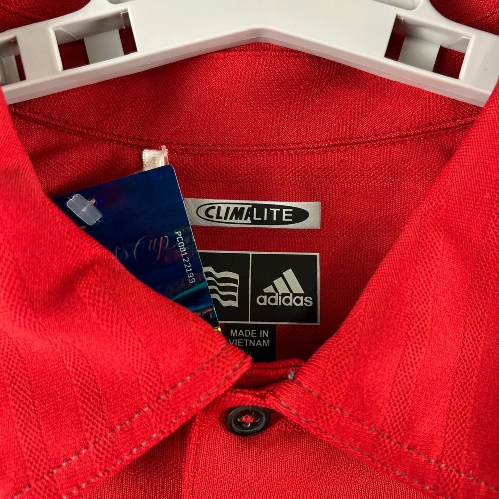 Adidas Climalite Mens Red‎ The Presidents Cup Golf Polo Shirt XL NWT